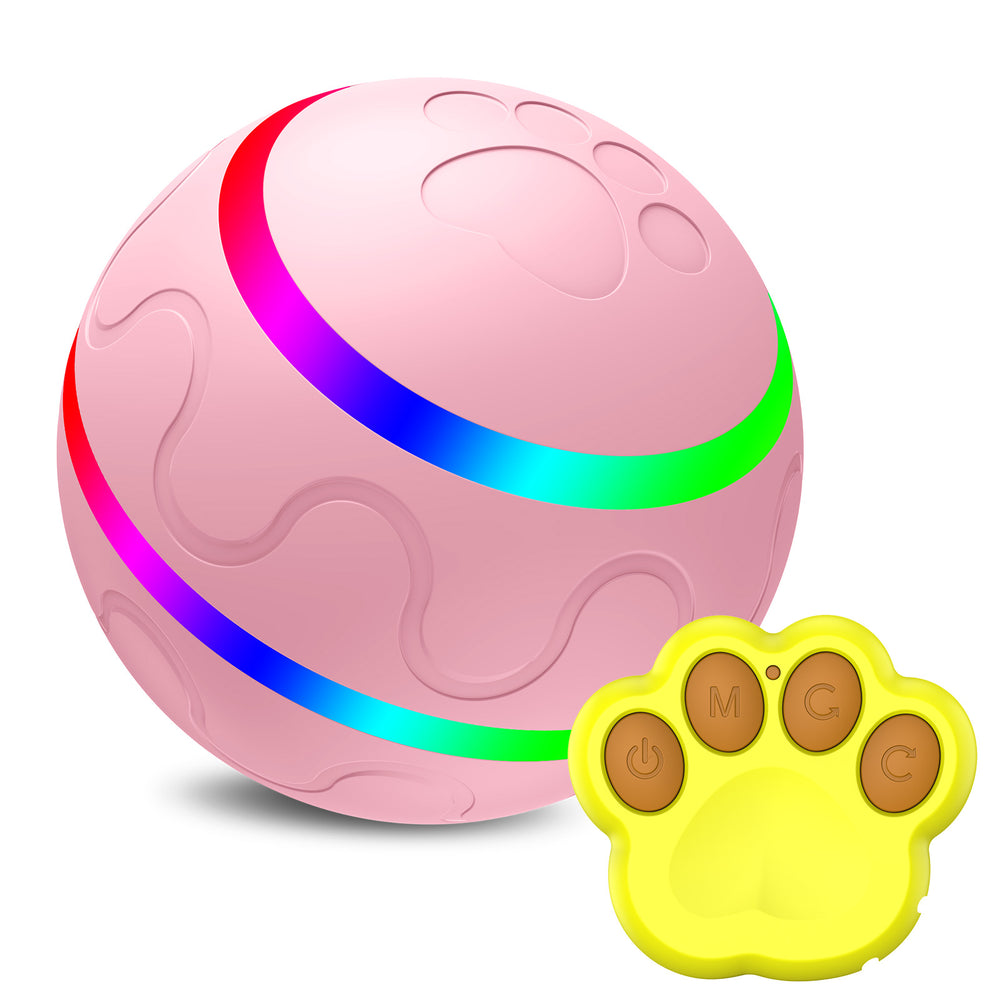 Japasu "Wicked Ball" Smart Interactive Cat Toy – 360° Self-Rotating Automatic Bouncing Ball with USB Charging