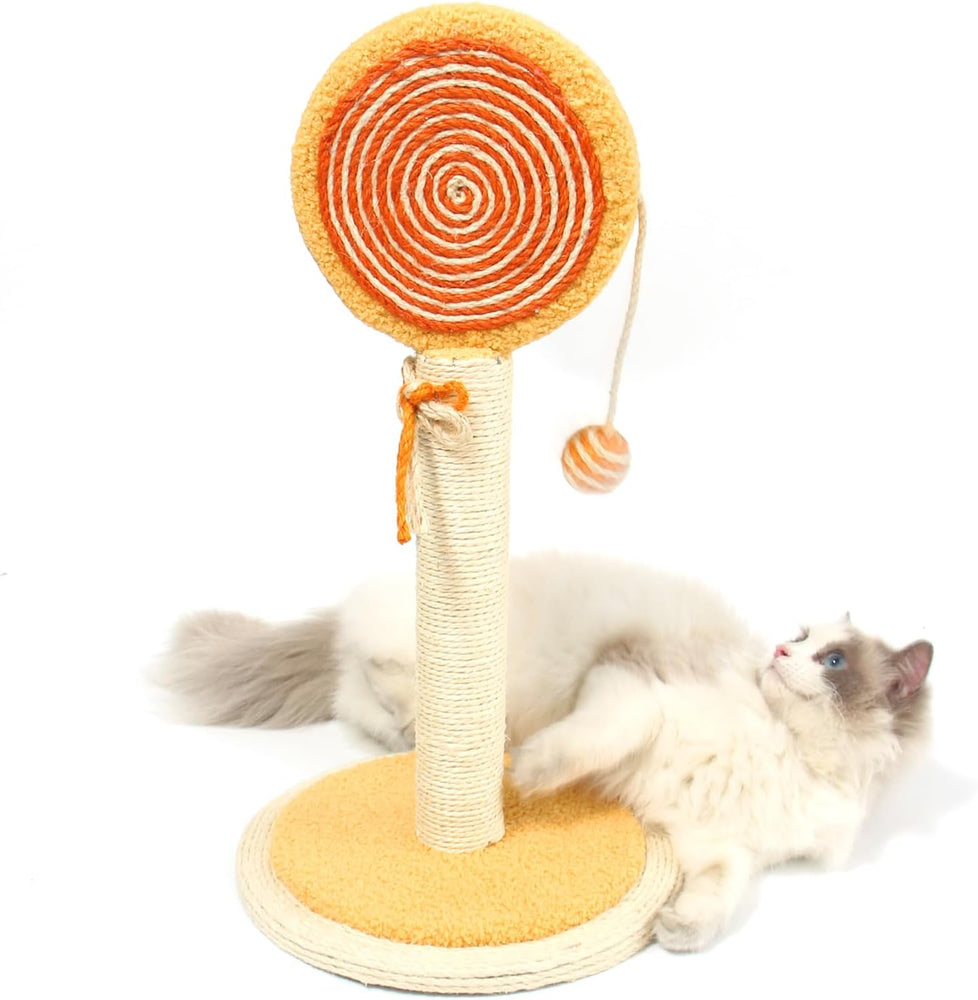 Japasu Premium Cactus Cat Scratching Post – Artistic Sisal Fiber Claw Trainer with Interactive Play Ball