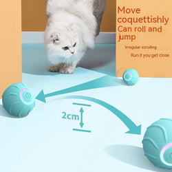 Japasu Smart Interactive Cat Ball – Automatic Self-Rolling & Bouncing Toy with USB Charging