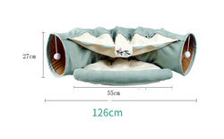 Japasu Luxury Collapsible Pet Tunnel – 2-in-1 Interactive Play Tube & Cozy Indoor Hideaway