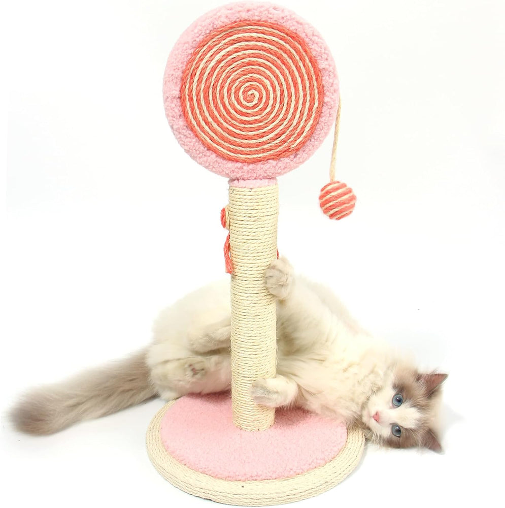 Japasu Premium Cactus Cat Scratching Post – Artistic Sisal Fiber Claw Trainer with Interactive Play Ball