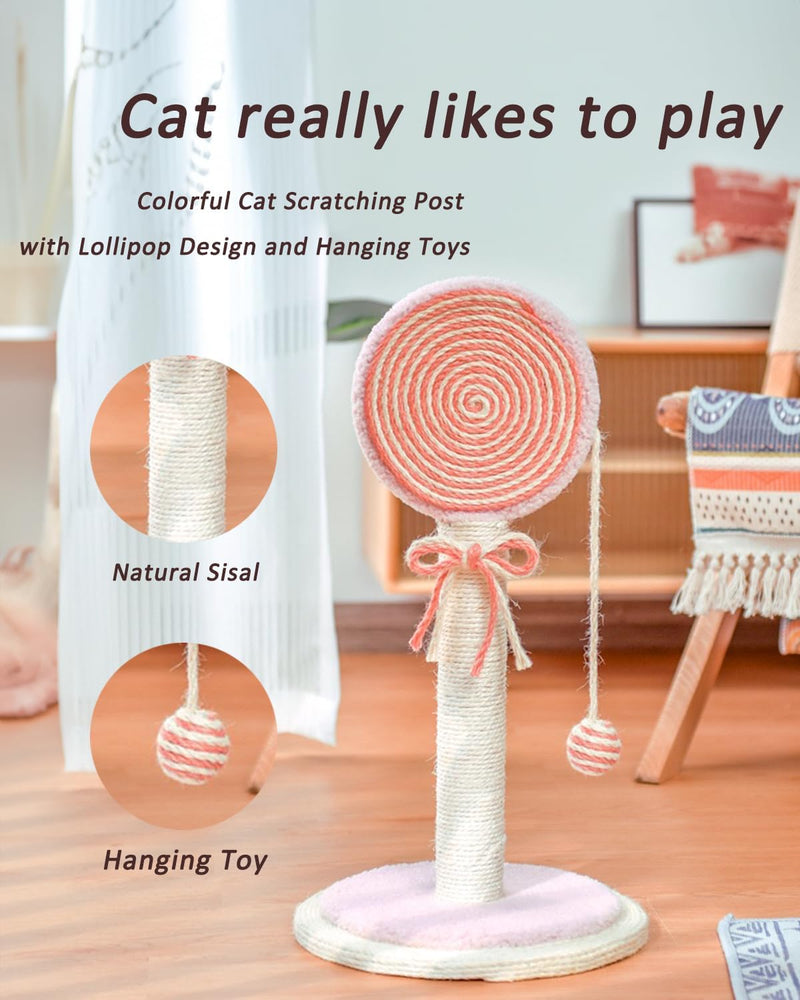 Japasu Premium Cactus Cat Scratching Post – Artistic Sisal Fiber Claw Trainer with Interactive Play Ball