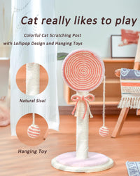 Japasu Premium Cactus Cat Scratching Post – Artistic Sisal Fiber Claw Trainer with Interactive Play Ball