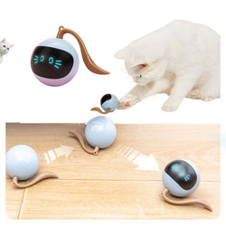 Japasu Smart Interactive LED Ball – Automatic 360° Self-Rotating Colorful Cat Toy with USB Charging