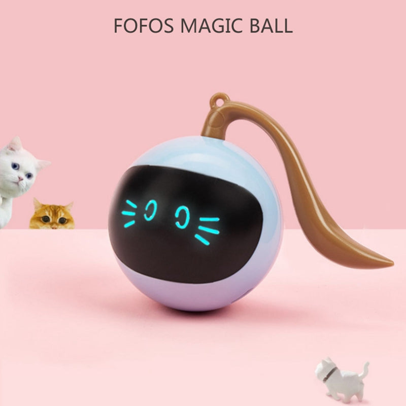 Japasu Smart Interactive LED Ball – Automatic 360° Self-Rotating Colorful Cat Toy with USB Charging