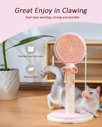 Japasu Premium Cactus Cat Scratching Post – Artistic Sisal Fiber Claw Trainer with Interactive Play Ball