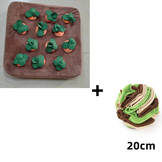 Japasu Interactive Carrot Patch Snuffle Toy – 12-Piece Plush Puzzle & Slow Feeder for Dogs & Cats
