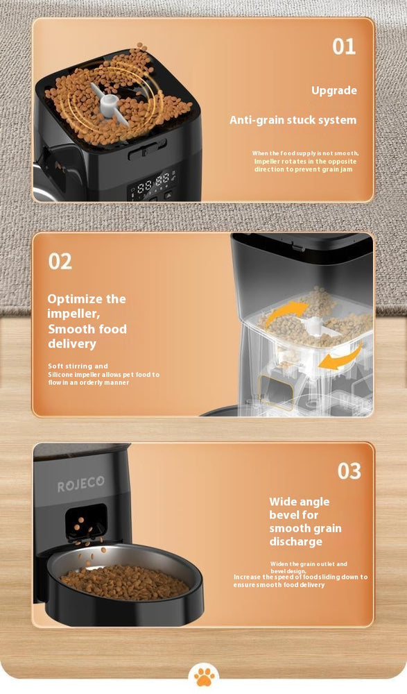 Japasu Precision Automatic Pet Feeder – Programmable Timed Food Dispenser for Cats & Dogs