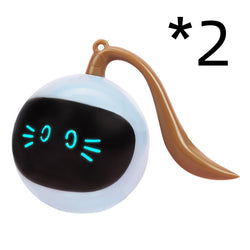 Japasu Smart Interactive LED Ball – Automatic 360° Self-Rotating Colorful Cat Toy with USB Charging