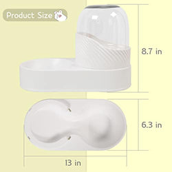 Japasu Luxury 2-Piece Gravity Pet Feeder & Waterer Set – 2L High-Capacity Automatic Dispenser Station