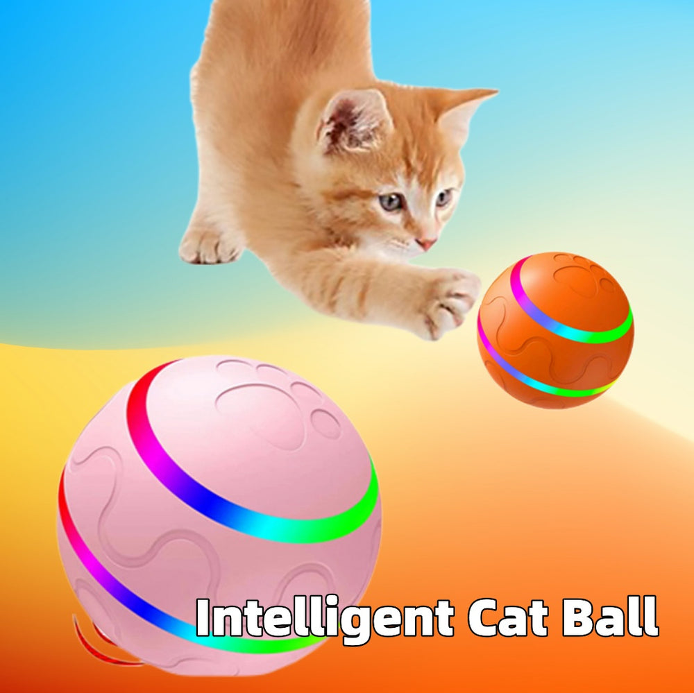 Japasu "Wicked Ball" Smart Interactive Cat Toy – 360° Self-Rotating Automatic Bouncing Ball with USB Charging