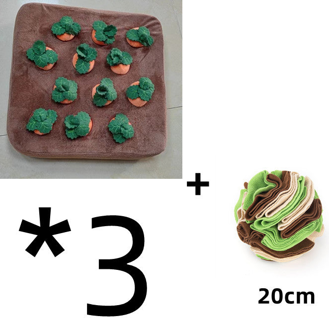 Japasu Interactive Carrot Patch Snuffle Toy – 12-Piece Plush Puzzle & Slow Feeder for Dogs & Cats